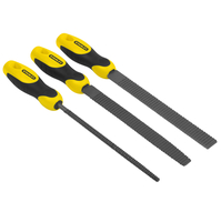 Stanley 0-22-477 Rasp Set 3 Piece Round,  1/2 Round,  Flat 200mm (8in)