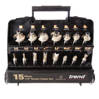 Trend SET/SS15X1/2TC 15 Piece Starter Router Bit Set 1/2 in
