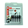 Trend SNAP/CSTC/SET 5 Piece TCT Drill Countersink Set