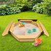 Octagonal Wooden Sandpit With
Lid BillyOh