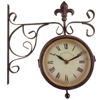 Clock And Thermometer On Hanging Bracket X1