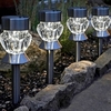 Crystal Glass Solar -powered Lights 4pk
