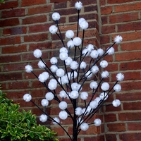 Medium White Dahlia Led-lights Tree X1