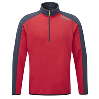 Tog 24 Ally Mens Tcz Fleece Zip Neck Bright Red