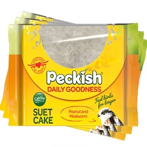 Peckish Peanut & Mealworm Suet Cakes Triple Pack