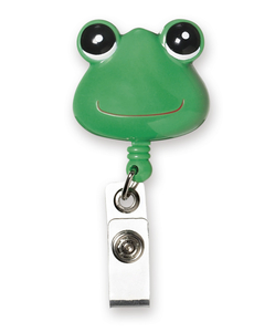 Alexandra green frog retractable keyring