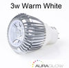 Auraglow 3w LED MR11 12v Light Bulb,  Warm White,  20w EQV