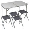 Folding Picnic Table & 4 Stool Set