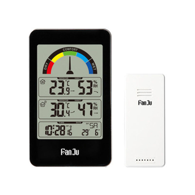 FanJu FJ3356 LCD Digital
Weather Station Clock
Household Indoor Outdoor
Temperature Humidity Meter
Weather Clock Electro