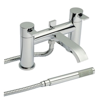 Hudson Reed Rapid Bath Shower Mixer with Shower Kit And Wall Bracket