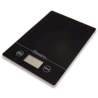 Savisto 5KG Electronic Digital Glass Platform Kitchen Scales in Black