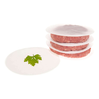 Savisto 9cm Non-Stick Wax Coated Paper Burger Discs (Pack of 100)