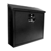 Savisto Lockable Waterproof Wall Mounted Steel Mail Box in Black