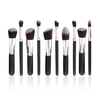 Savisto Premium 10 Piece Kabuki Synthetic Make Up Brush Set in Black