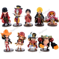 9 x Cartoon One Piece Figure Collection Doll Toy