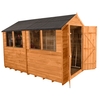 10 x 6 Overlap Apex Garden Shed + 4 Windows - Assembled