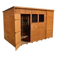 10 x 6 Select Overlap Pent Wooden Garden Shed With 2 Windows And Single Door