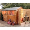 10 x 6 Value Overlap Apex Wooden Shed With 4 Windows And Double Doors (10mm Solid OSB Floor) - 48HR + SAT Delivery*