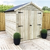 10 x 6 Windowless Premier Pressure Treated Tongue and Groove Apex Shed With Higher Eaves And Ridge Height And Double Doors