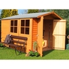 10 x 7 Dip TreatedOverlap Apex Wooden Garden Shed With 2 Opening Windows And Double Doors (10mm Solid Osb Floor)