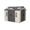 10 x 8 Life Plus Double Entrance Plastic Apex Shed with Plastic Floor + 2 windows + 1 Opening Window (3.05m x 2.43m)