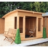 10 x 8 Premier Curved Pent Wooden Garden Summerhouse (12mm Tongue and Groove Floor and Roof) - 48HR + SAT Delivery*