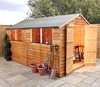 10 x 8 Value Wooden Overlap Apex Garden Shed With 4 Windows And Double Doors (10mm Solid OSB Floor) - 48HR + SAT Delivery*