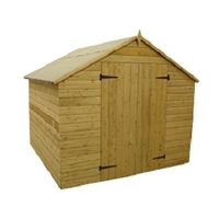 10 x 8 Windowless Pressure Treated Tongue and Groove Apex Shed with Double Doors