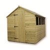 12 x 6 Pressure Treated Tongue and Groove Apex Shed With 6 Windows And Single Door