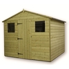 12 x 8 Premier Pressure Treated Tongue and Groove Apex Shed With Higher Eaves And Ridge Height 2 Windows And Single Door