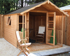 12 x 8 Premier Wooden Garden Summerhouse (12mm Tongue and Groove Floor and Roof) - 48HR + SAT Delivery*