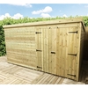 14 x 7 Windowless Pressure Treated Tongue and Groove Pent Shed with Double Doors