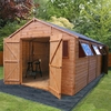 20 x 10 Deluxe Tongue and Groove Wooden Garden Workshop With 5 Windows And Double Doors, ** Extra Side Door ** (12mm Tongue and Groove Floor and Roof) - 48HR + SAT Delivery*
