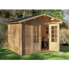 2.2m x 2.2m Log Cabin With Double Doors - 28mm Wall Thickness - INSTALLED