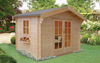 2.39m x 2.99m LOG CABIN - 70MM TONGUE AND GROOVE LOGS