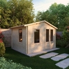 3.43m x 2.70m Budget Log Cabin (19mm Tongue and Groove) + Free Floor & Felt & Safety Glass