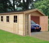 3.8m x 5.59m Log Cabin - 34mm Tongue and Groove