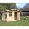3m x 2.4m Premier Apex Log Cabin (Single Glazing) + Free Floor & Felt & Safety Glass (34mm)
