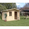 3m x 2.4m Premier Apex Log Cabin (Single Glazing) + Free Floor & Felt & Safety Glass (44mm)