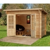 3m x 2m Log Cabin With Double Doors - 28mm Wall Thickness - INSTALLED