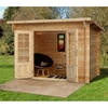 3m x 2m Log Cabin With Double Doors - 28mm Wall Thickness