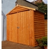 4 x 6 Reverse Dip Treated Overlap Apex Wooden Garden Windowless Shed With Double Doors (10mm Solid OSB Floor)