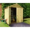 4 x 6 Reverse Pressure Treated Overlap Apex Garden Windowless Wooden Shed (10mm Solid OSB Floor)