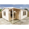 4.19m x 4.49m Apex Log Cabin - 34mm Tongue and Groove Logs