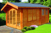 4.19m x 4.49m LOG CABIN - 28MM TONGUE AND GROOVE LOGS