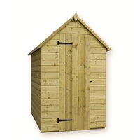 5 x 4 Windowless Pressure Treated Tongue and Groove Apex Shed with Single Door