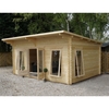 5.2m x 4m Premier Pent Log Cabin (Double Glazing) + Free Floor & Felt & Safety Glass (34mm Tongue and Groove)