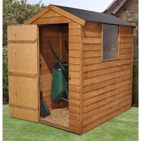 6 x 4 Overlap Apex Garden Shed + 1 Window - Assembled
