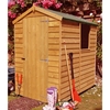 6 x 4 Premier Overlap Apex Wooden Garden Shed Dip-Treated With 1 Window And Single Door (10mm Solid OSB Floor)