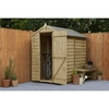 6 x 4 Pressure Treated Overlap Apex Wooden Garden Shed - Windowless